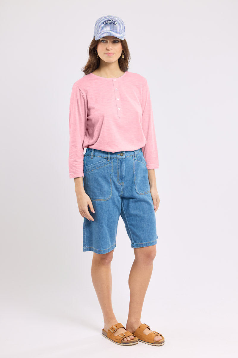 armor-lux-t-shirt-manches-longues-coton-l-ger-col-rond-boutonn-femme image 3