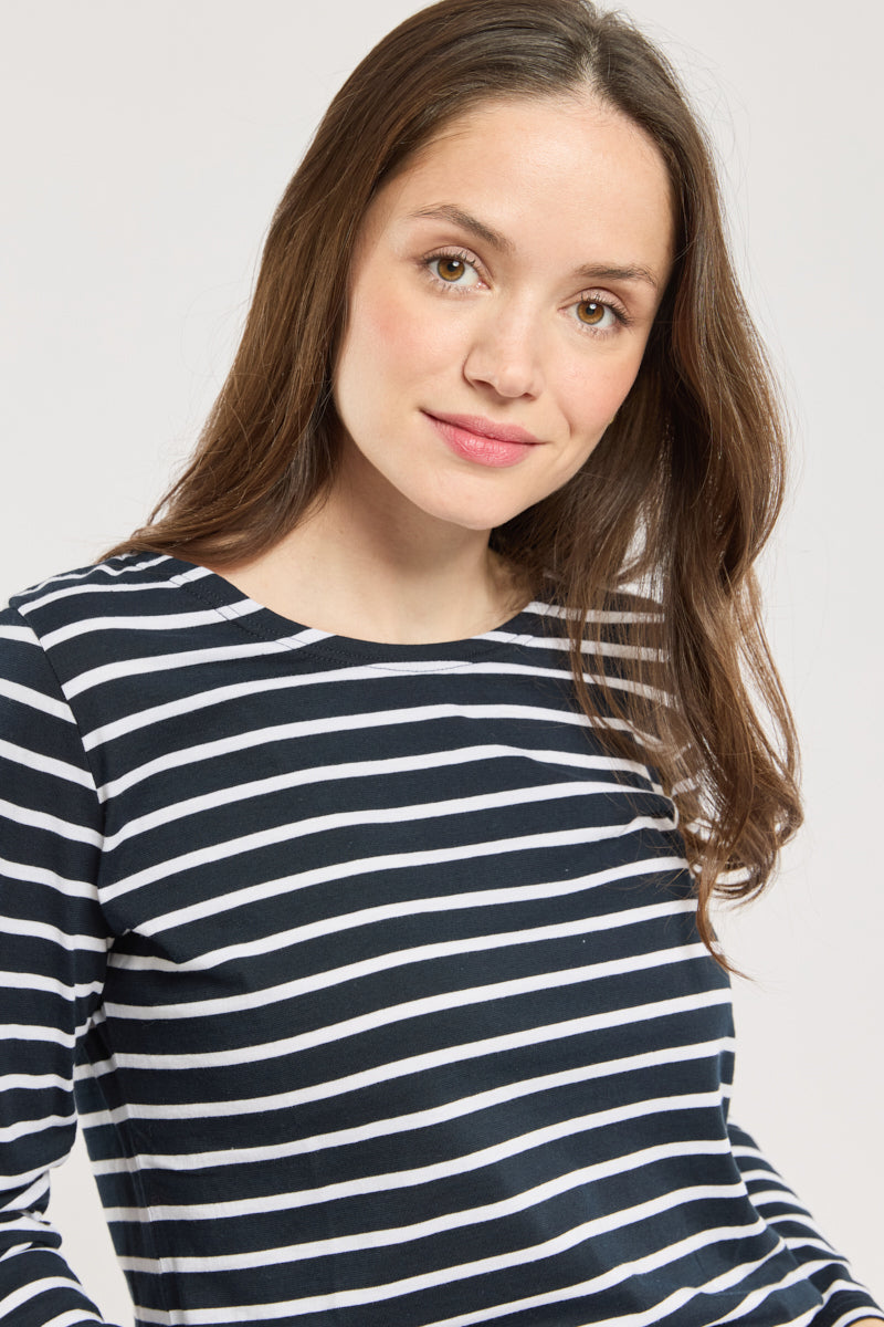 armor-lux-marini-re-plozevet-femme-coton-l-ger-col-bateau image 2