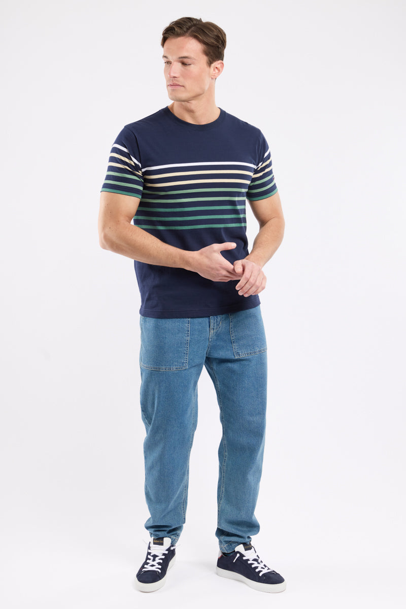 armor-lux-t-shirt-ray-tricolore-homme-coton-l-ger-135g image 3