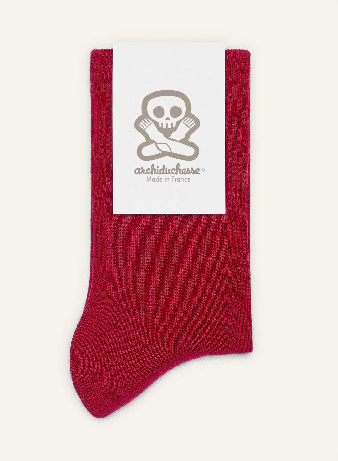 archiduchesse-scarlett-o-lala-chaussettes-courtes-coton-rouge image 3
