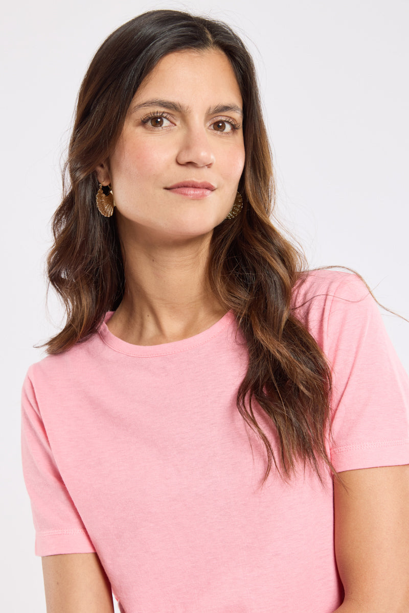 armor-lux-t-shirt-uni-h-ritage-femme-coton-et-lin-70-30 image 2