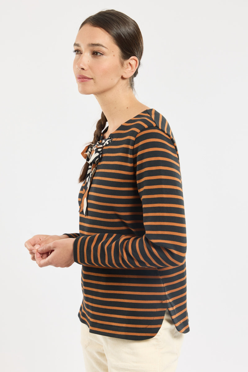 armor-lux-marini-re-col-lacet-coton-femme image 4