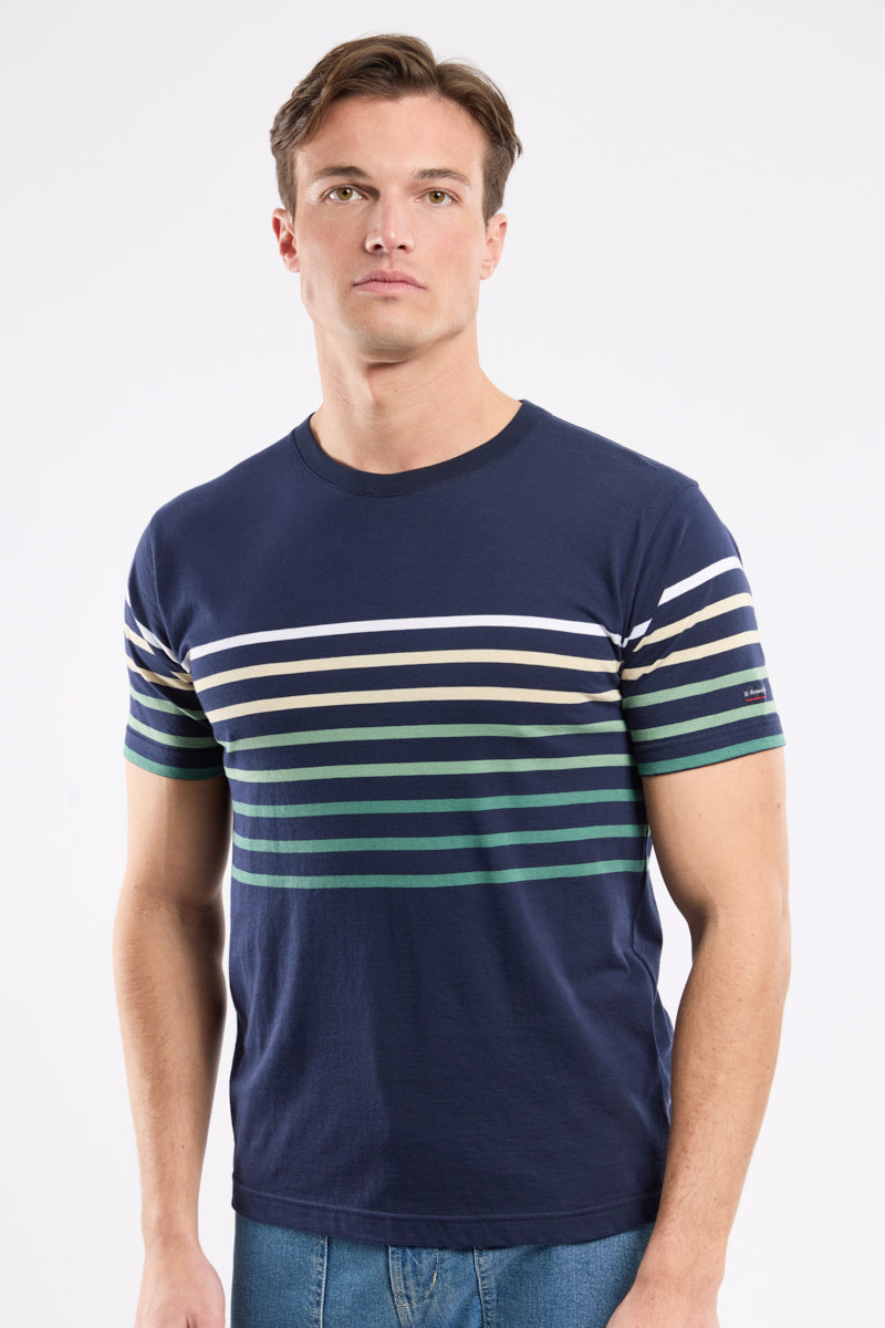 armor-lux-t-shirt-ray-tricolore-homme-coton-l-ger-135g image 4