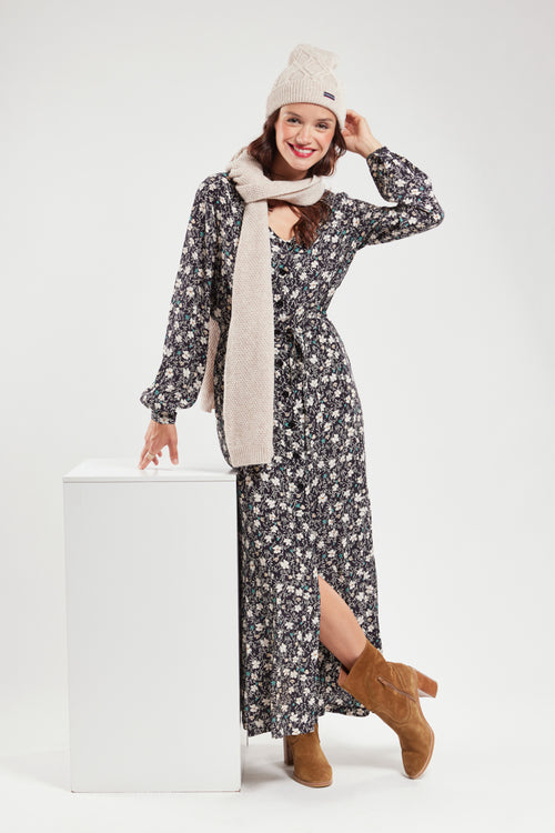 armor-lux-robe-longue-femme-imprim-floral-cupro image 7