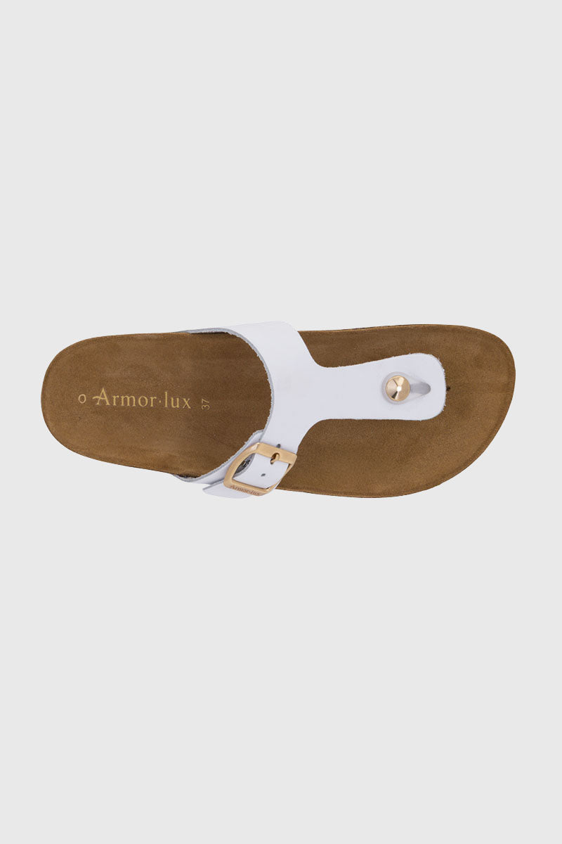 armor-lux-mules-zenith-une-bride-cuir-blanc image 2