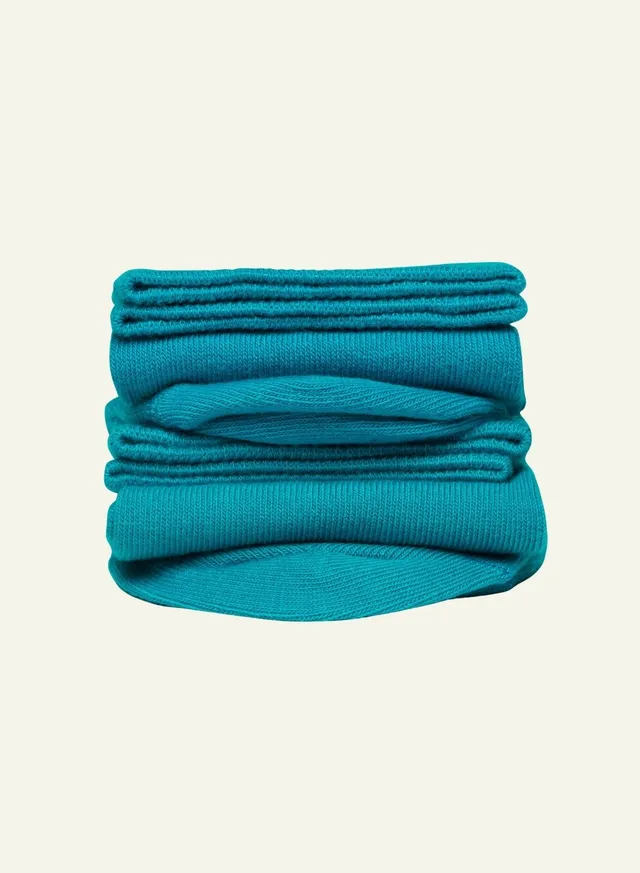 archiduchesse-chaussettes-courtes-bleu-canard-coton-france image 1