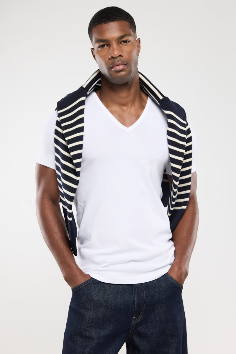 armor-lux-t-shirt-col-v-homme-coton-bio-pais-c-te-1x1-2 image 5