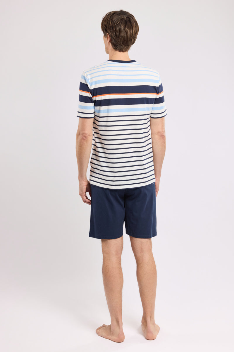armor-lux-pyjama-short-ray-homme-coton-l-ger-2 image 4