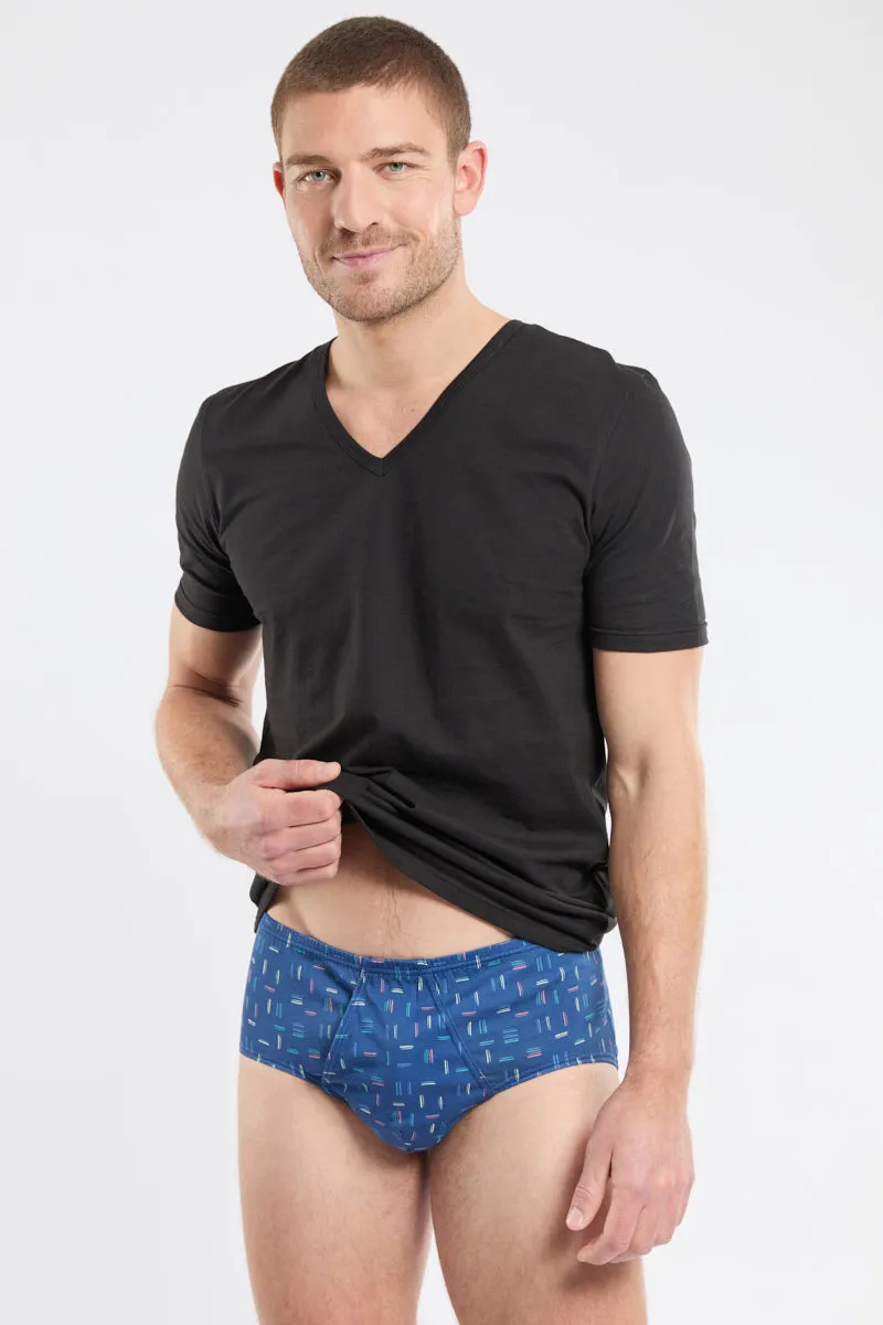 armor-lux-slip-ouvert-motifs-rayures-coton-bio-homme image 1