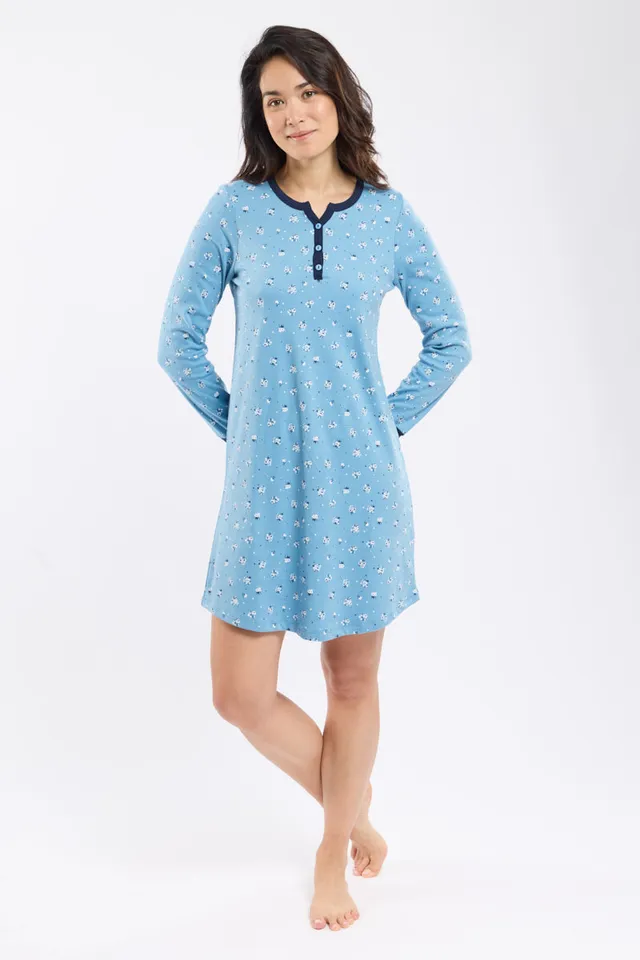 armor-lux-chemise-de-nuit-femme-micromotifs-coton-interlock image 1