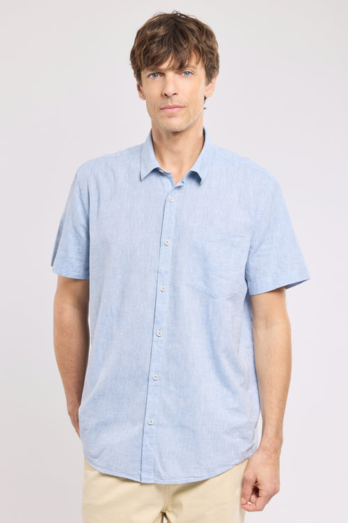 armor-lux-chemise-manches-courtes-homme-coton-lin image 2