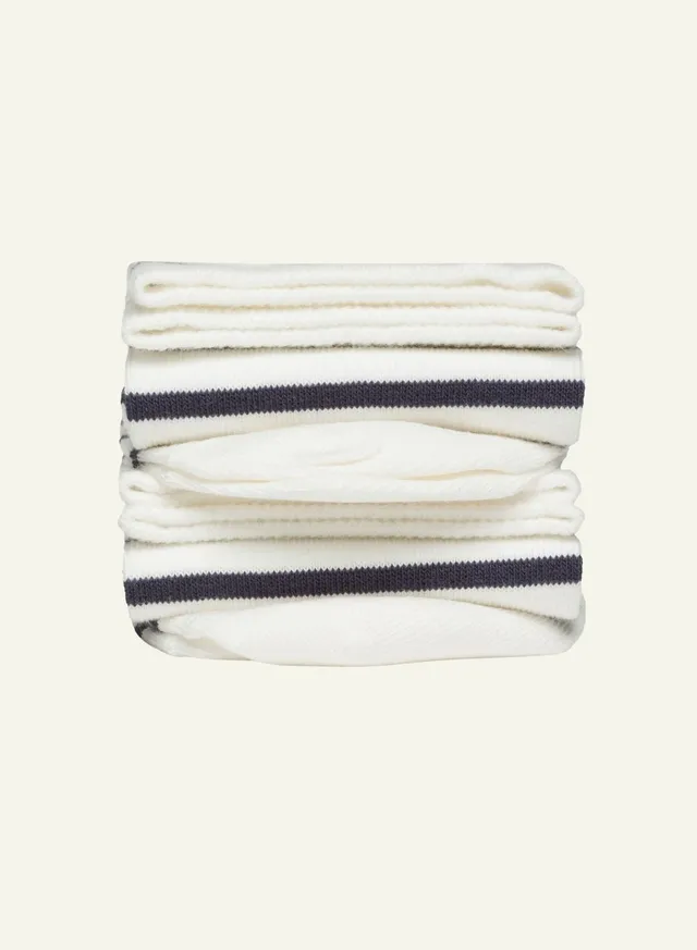 archiduchesse-b-nodet-chaussettes-courtes-ray-es-marine-blanc image 1