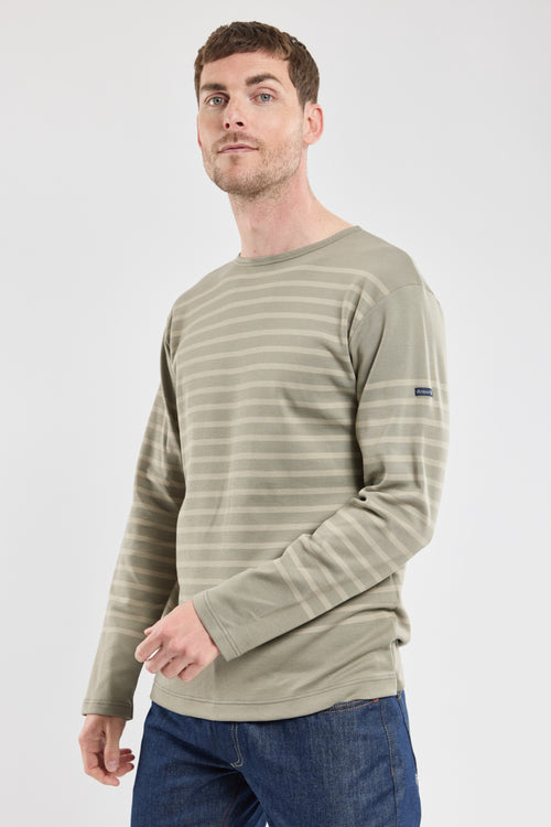 armor-lux-marini-re-bicolore-manches-longues-coton-pais-homme image 2