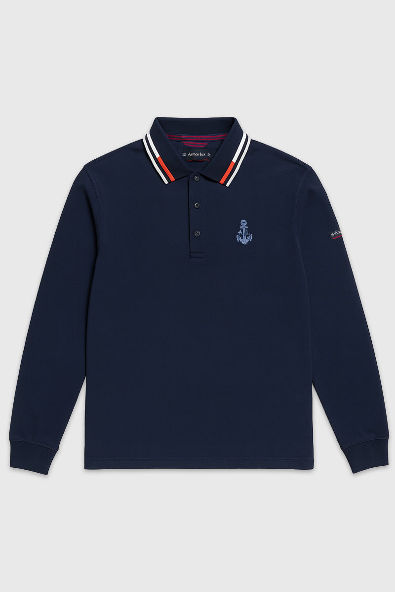 armor-lux-polo-homme-manches-longues-piqu-100-coton image 4