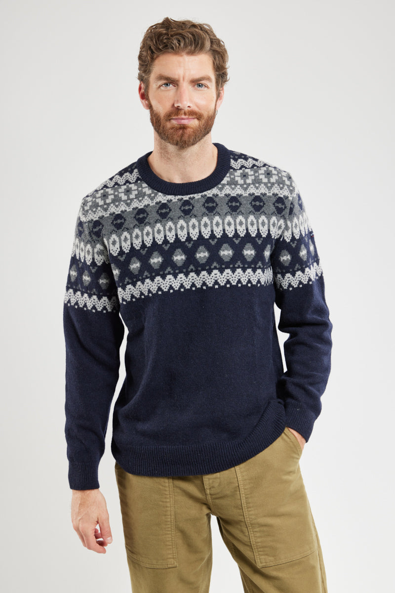 armor-lux-pull-jacquard-nordique-homme-laine-recycl-e-col-rond-2 image 6