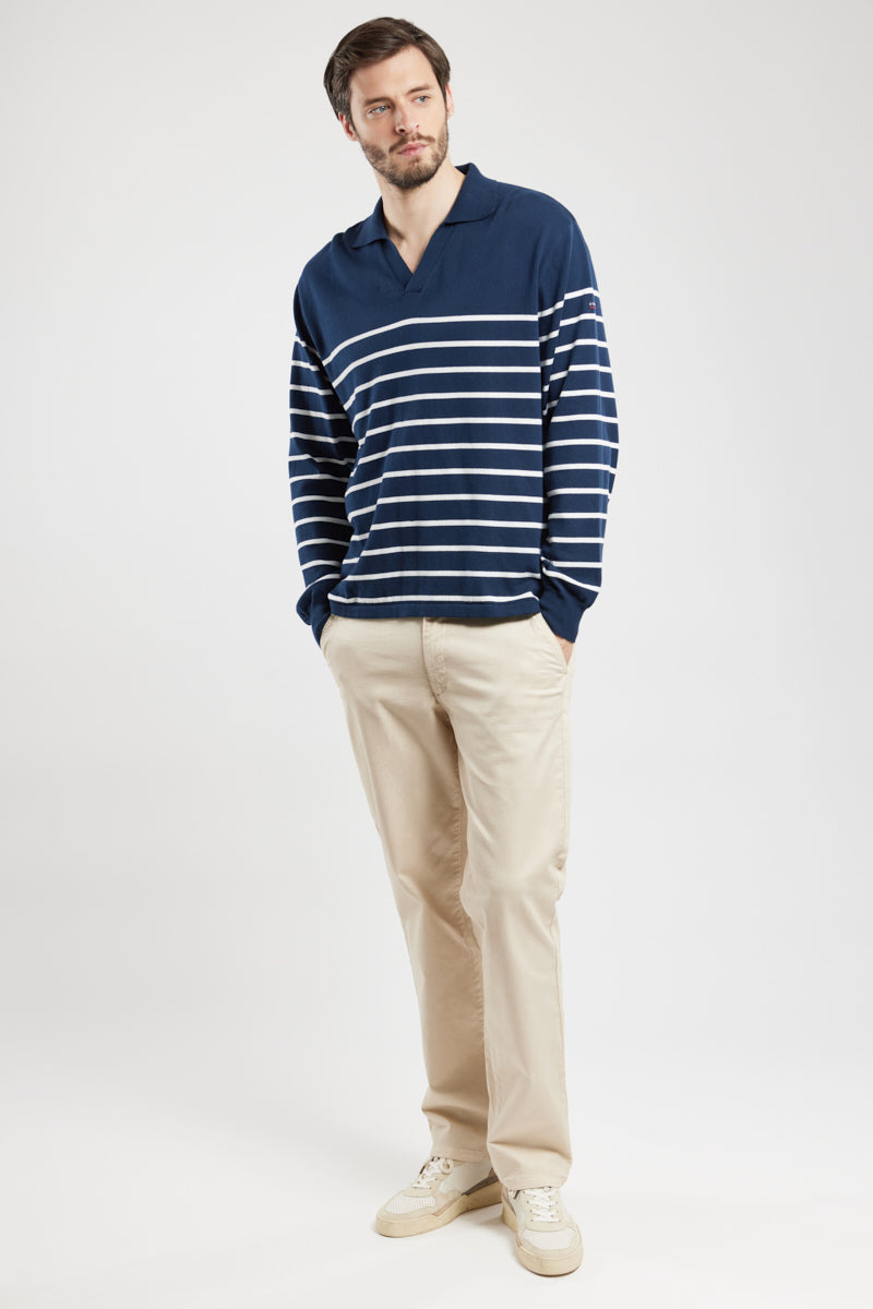 armor-lux-pull-col-vareuse-ray-coton image 5
