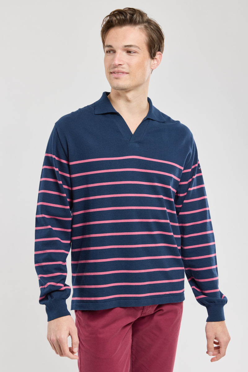 armor-lux-pull-col-vareuse-pull-ray-coton-homme image 1