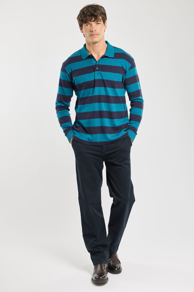 armor-lux-polo-ray-homme-manches-longues-coton-2 image 3