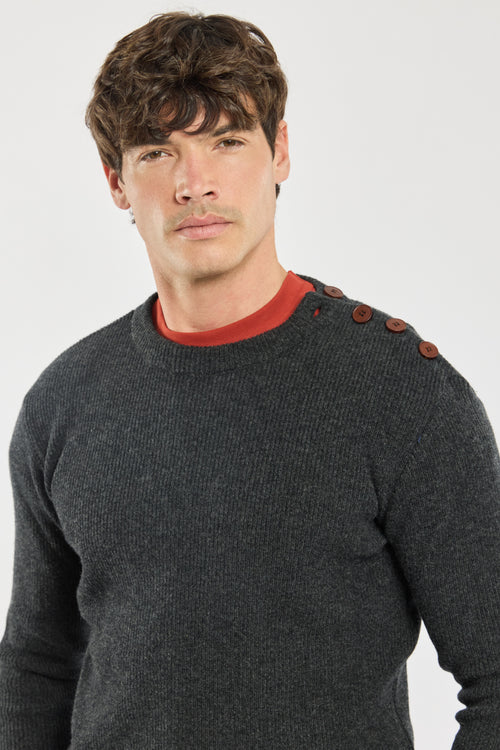 armor-lux-h-ritage-pull-marin-homme-uni-100-laine-d-agneau-4 image 3