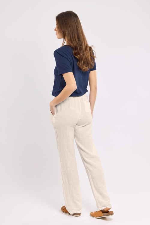 armor-lux-pantalon-femme-coupe-droite-lin-taille-lastiqu-e image 4