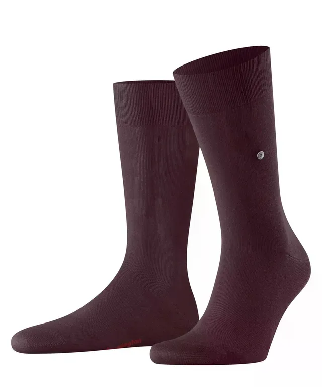 burlington-lord-chaussettes-homme-rouge-claret-8435-40-46-coton-unies-1-paire image 1