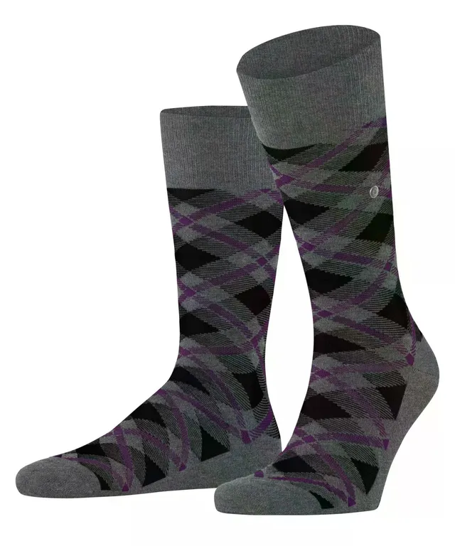 burlington-tartan-chaussettes-homme-gris-dark-grey-3970-40-46 image 1