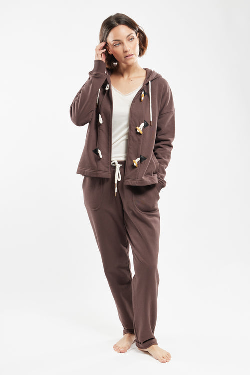 armor-lux-veste-homewear-femme-molleton-capuche-coton image 5