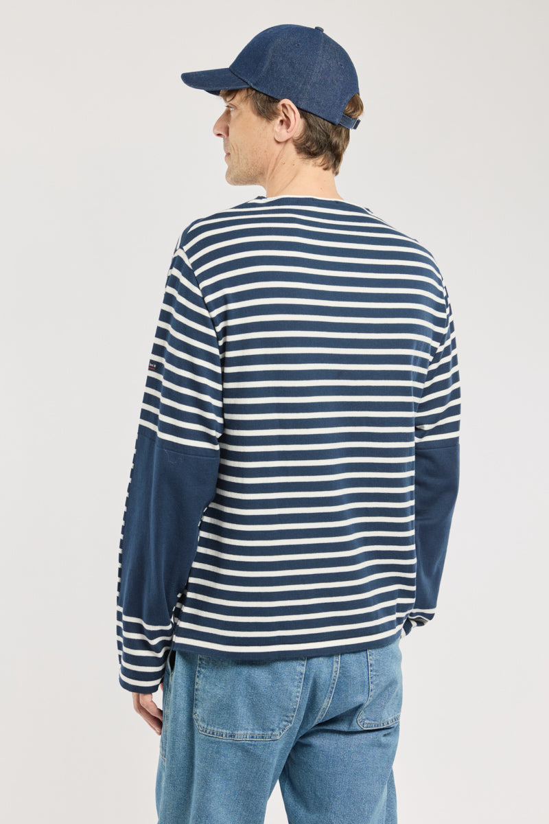 armor-lux-pull-ray-homme-coudi-res-100-coton image 4