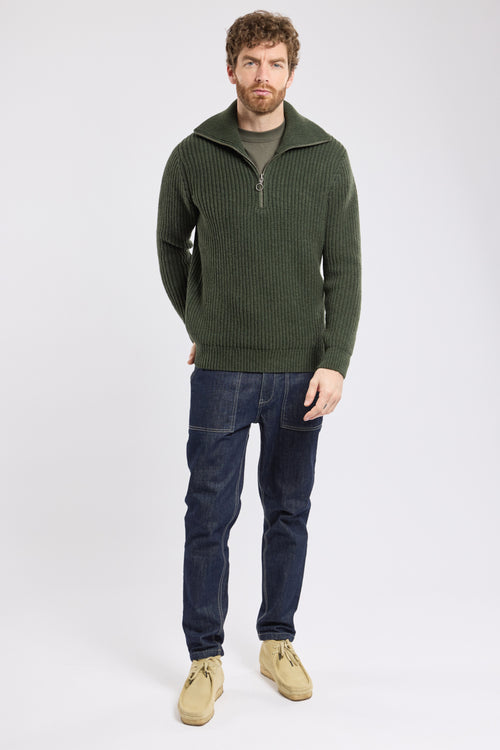 armor-lux-heritage-pull-homme-col-zipp-laine image 4