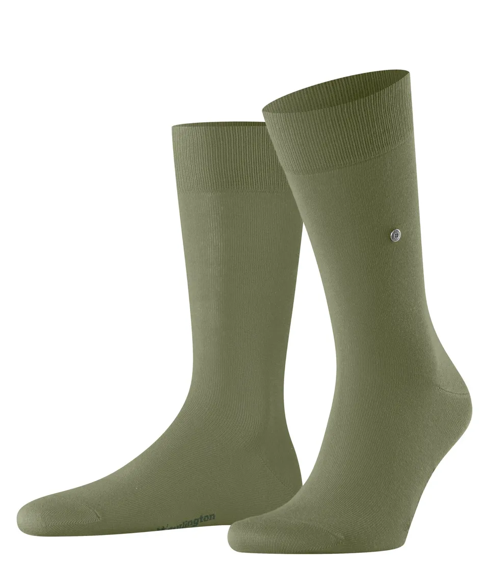 burlington-lord-chaussettes-homme-coton-uni-vert-salvia-7472 image 1
