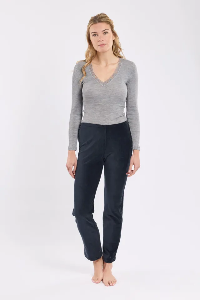 armor-lux-pantalon-homewear-femme-coupe-large-bouclette-coton image 1