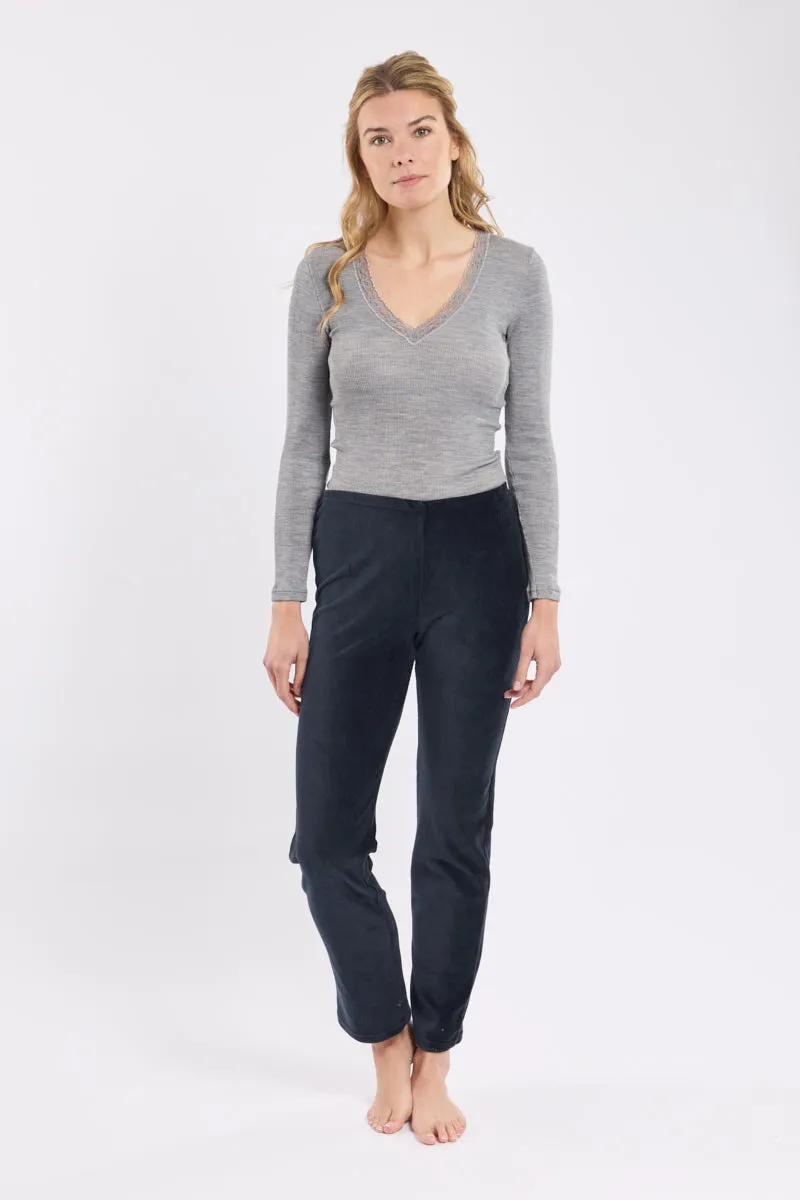 armor-lux-pantalon-homewear-femme-coupe-large-bouclette-coton image 1