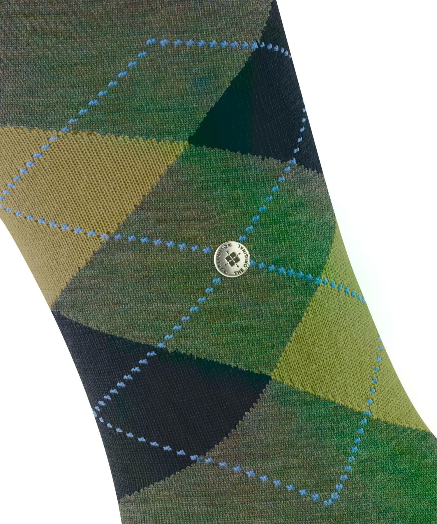 burlington-edinburgh-m-lange-chaussettes-homme-laine-vierge-argyle-vert-turquois image 4