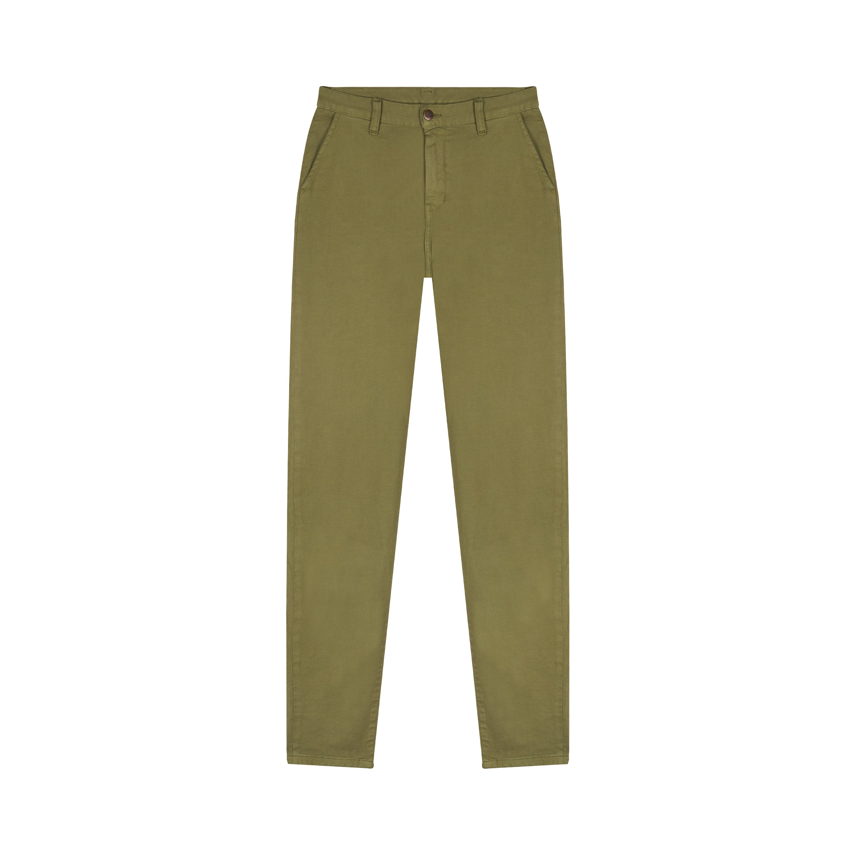 atelier-tuffery-chino-femme-l-onie-taille-haute-vert-kaki image 1