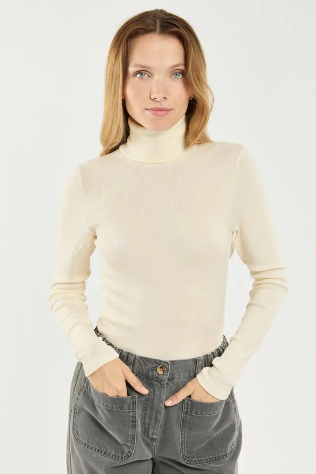 armor-lux-t-shirt-col-roul-femme-laine-et-soie-chaud-183g-m image 1