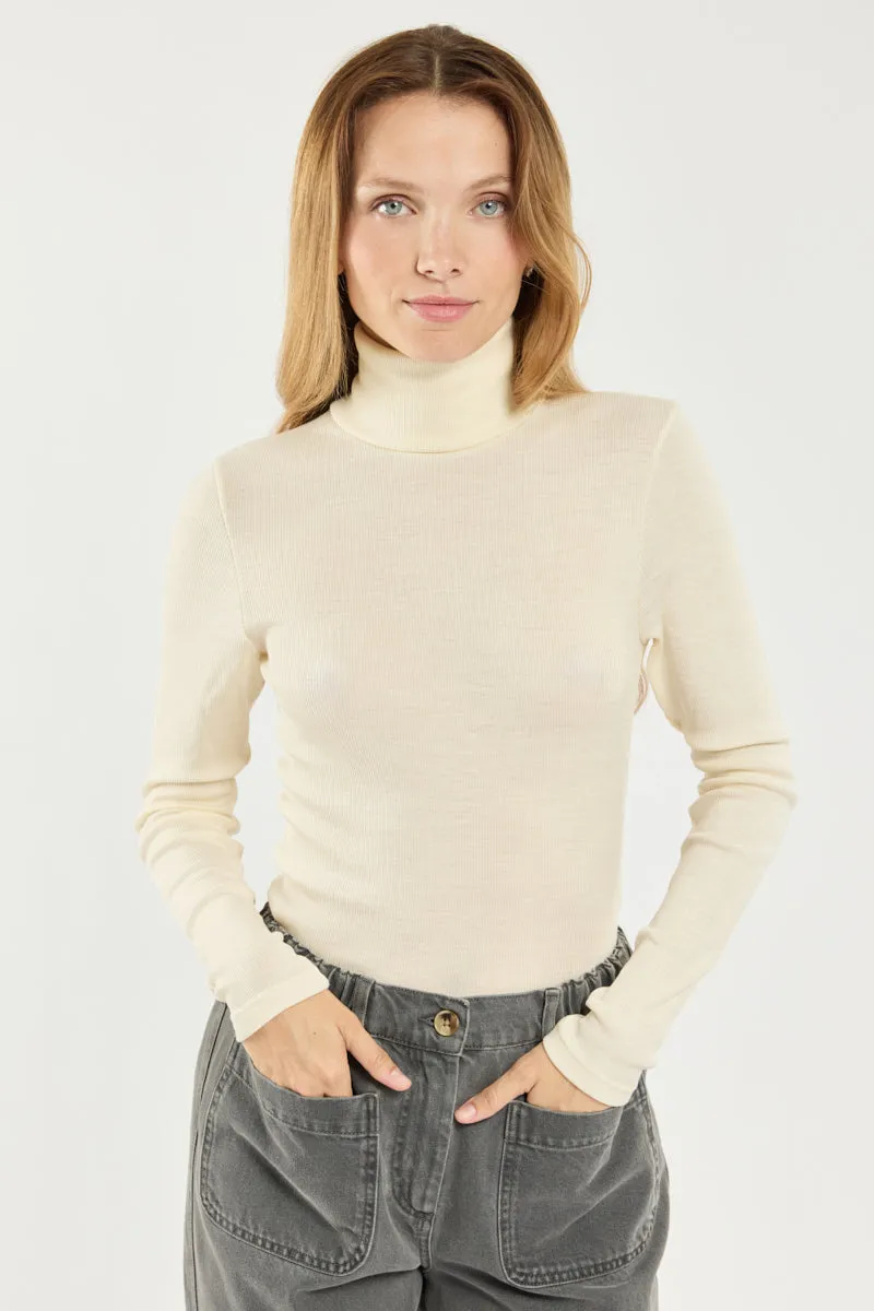 armor-lux-t-shirt-col-roul-femme-laine-et-soie-chaud-183g-m image 1
