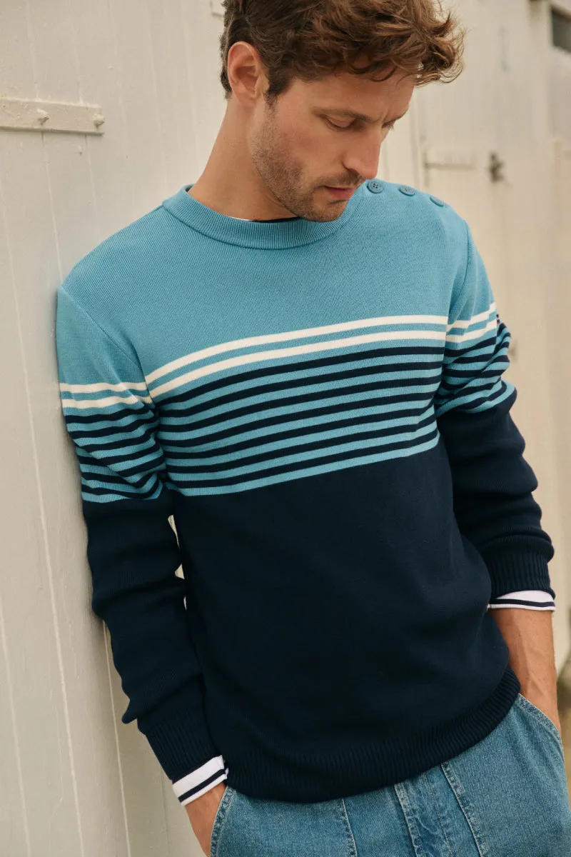 armor-lux-pull-marin-ray-groix-coton-homme image 1
