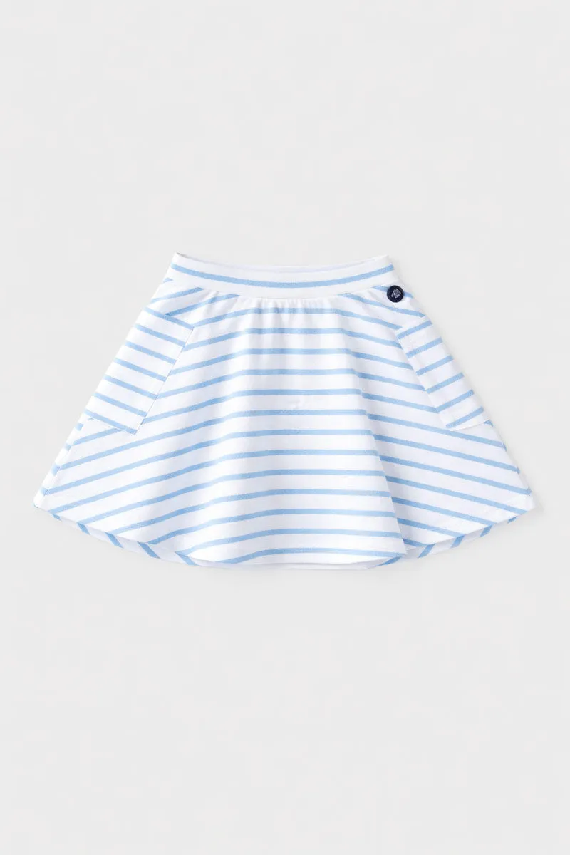armor-lux-jupe-ray-e-fille-coton-l-ger-taille-lastique image 1