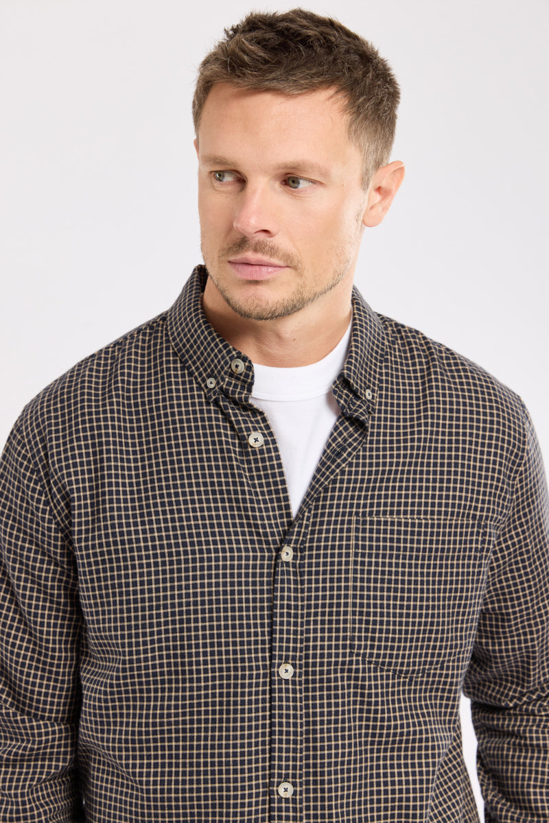 armor-lux-chemise-heritage-coupe-droite-flanelle-coton-carreaux-homme image 3
