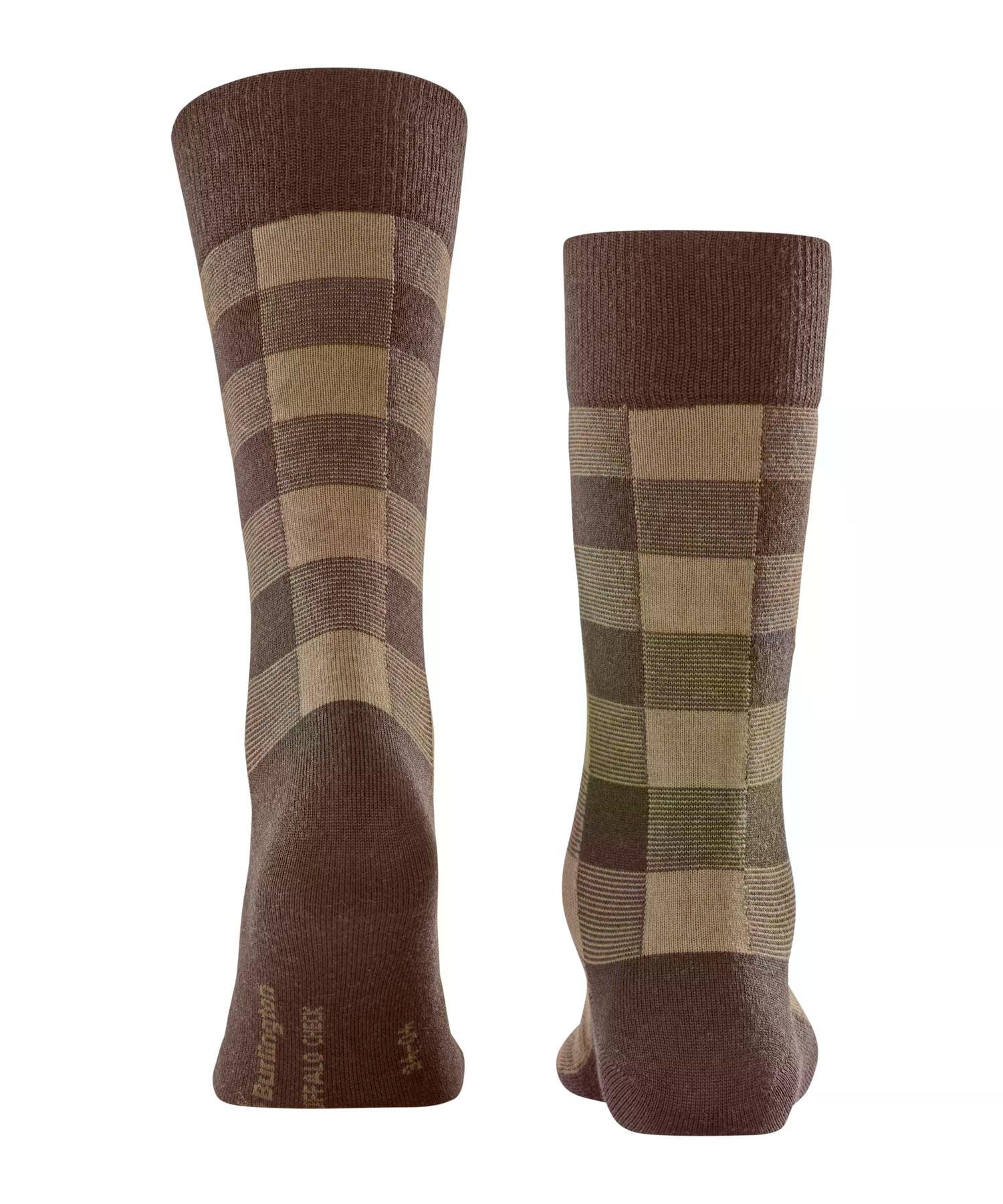 burlington-buffalo-check-chaussettes-homme-laine-marron-hazelnut-40-46 image 2