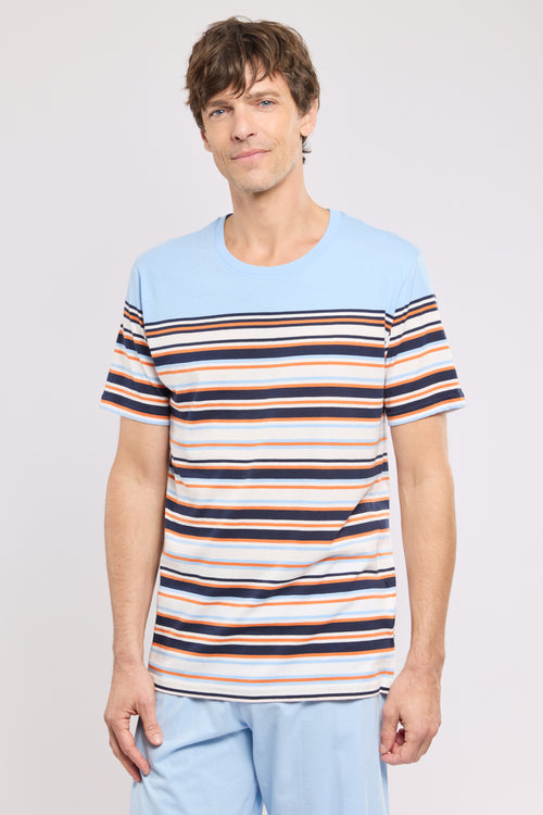 armor-lux-pyjama-homme-ray-short-coton-l-ger image 5
