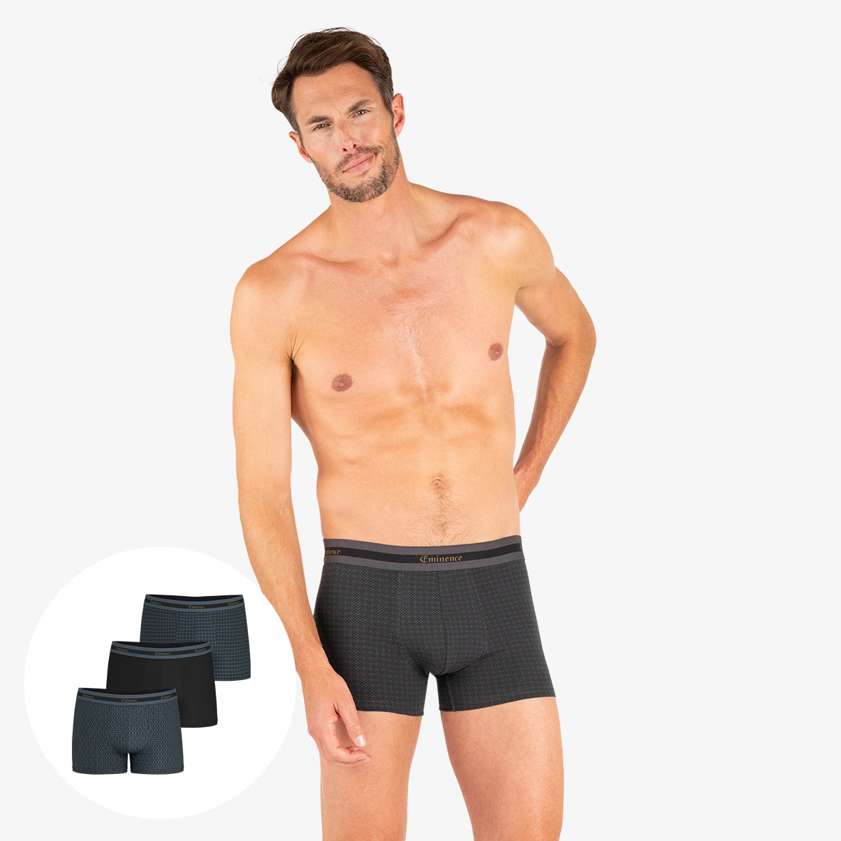 eminence-lot-de-3-boxers-homme-dition-limit-e-no-l-gold-bo-te-cadeau image 1