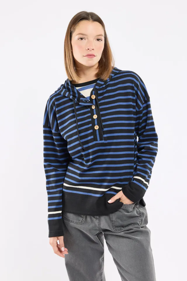 armor-lux-marini-re-capuche-femme-coton-rustique image 1