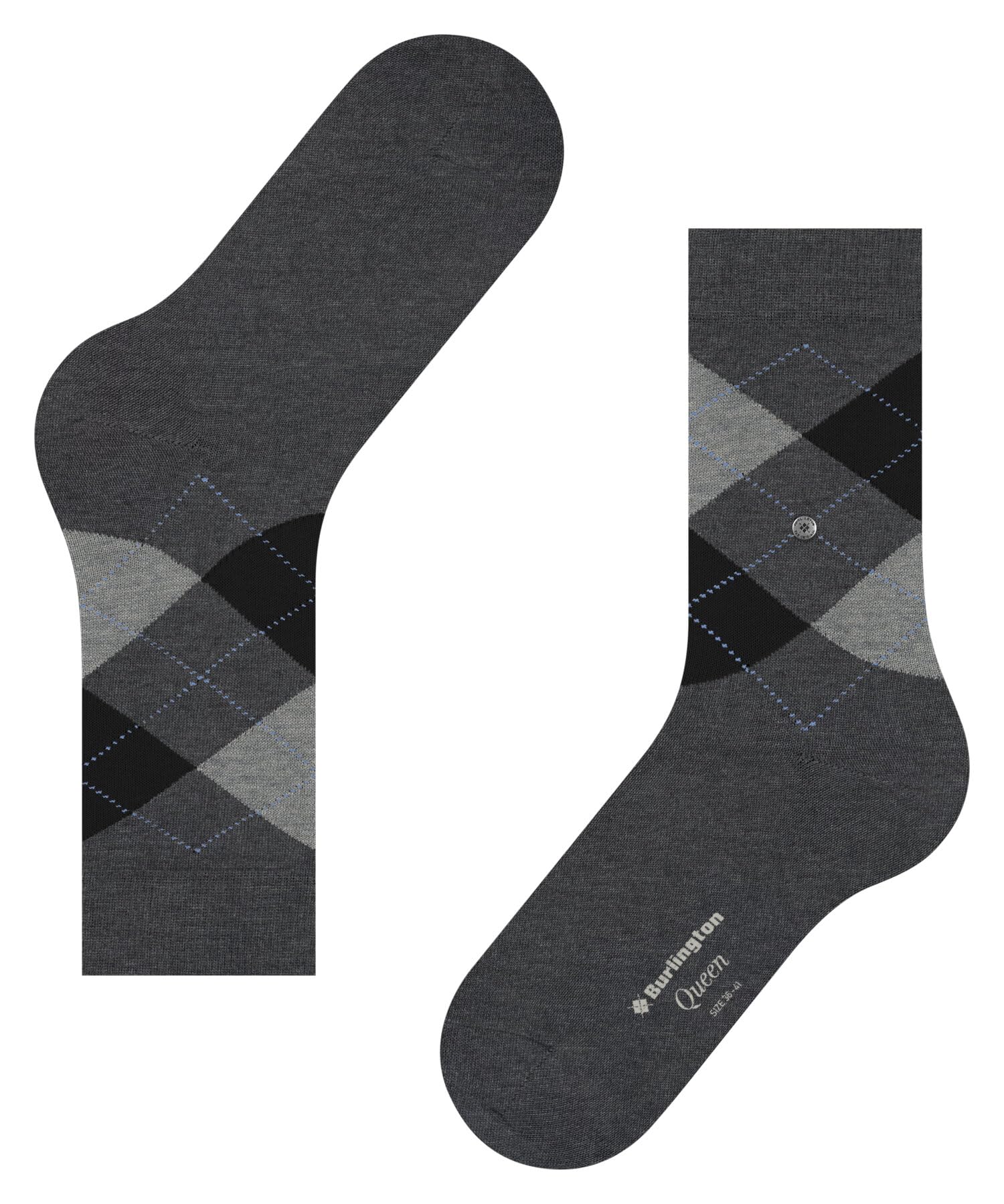 burlington-queen-chaussettes-femme-coton-fantaisie-gris-36-41 image 6
