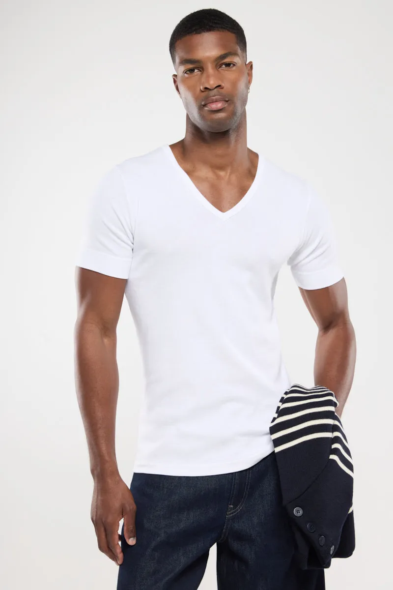 armor-lux-t-shirt-col-v-homme-coton-bio-pais-c-te-1x1-2 image 1