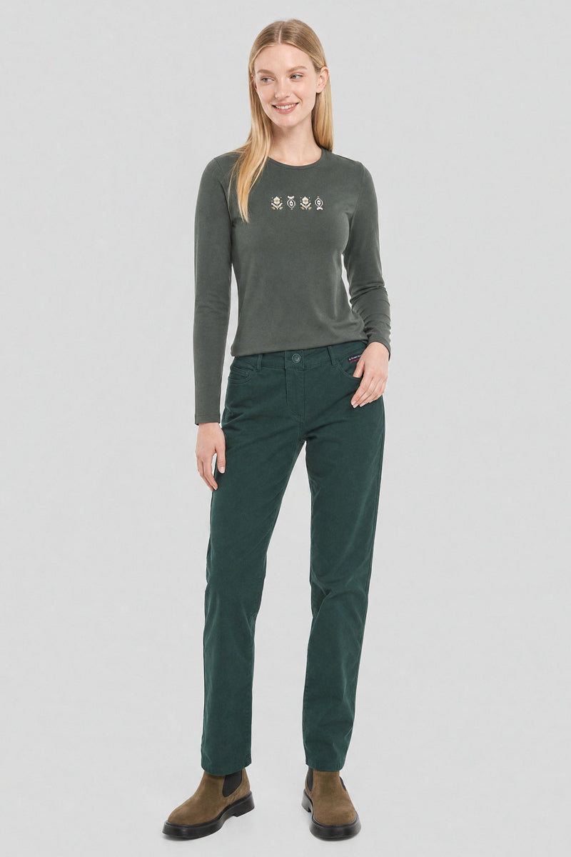 armor-lux-pantalon-droit-femme-gabardine-coton-taille-haute image 1