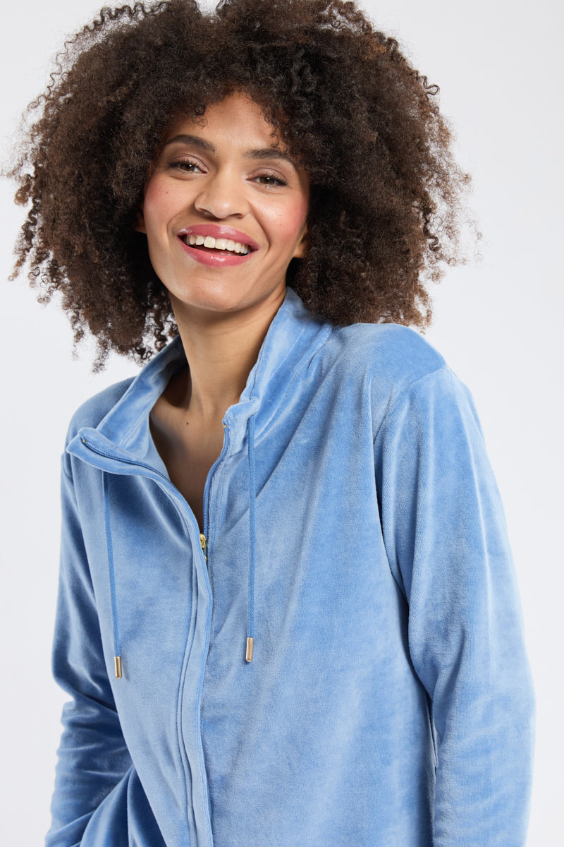 armor-lux-veste-zipp-e-homewear-velours-femme image 2