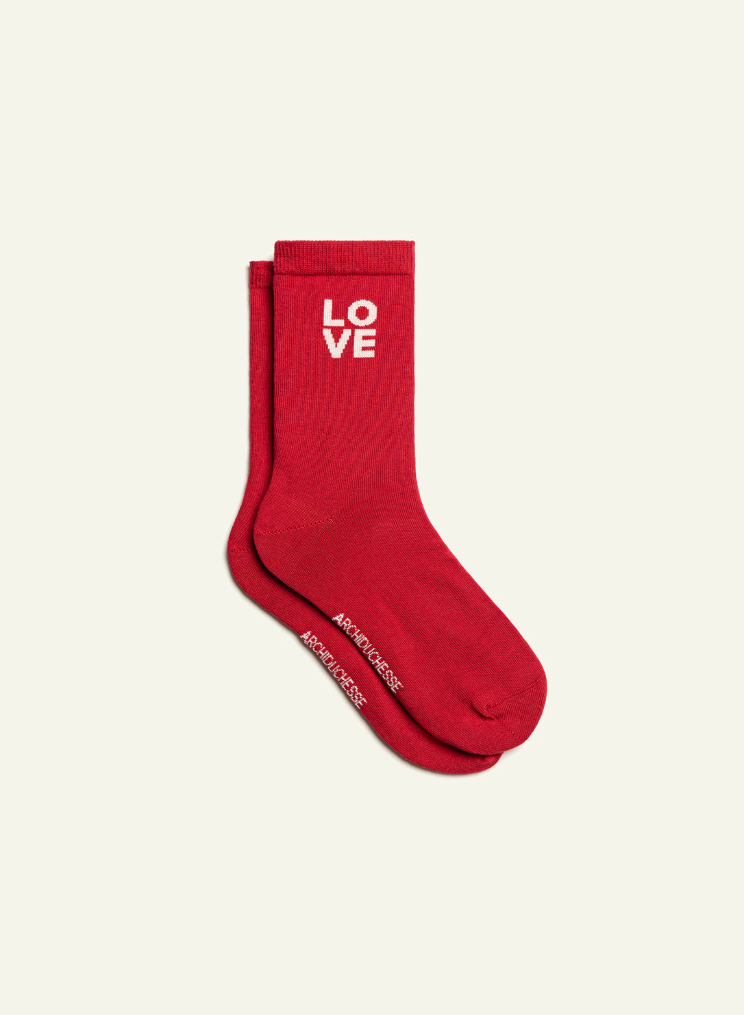 archiduchesse-fantaisie-chaussettes-courtes-pair-fect-match-rouge-love image 2
