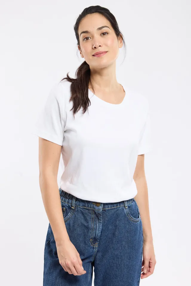 armor-lux-t-shirt-coton-femme-manches-courtes-col-rond image 1