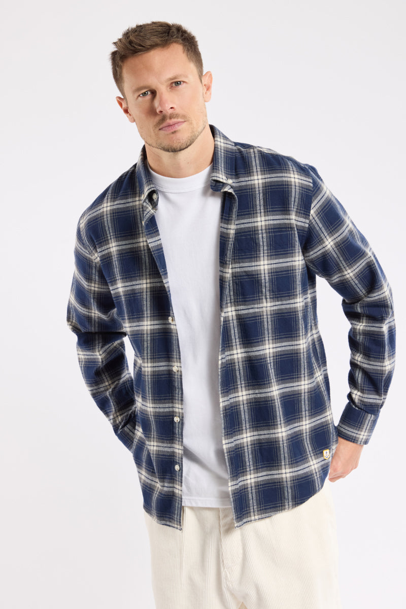 armor-lux-chemise-flanelle-carreaux-homme-coupe-droite image 1
